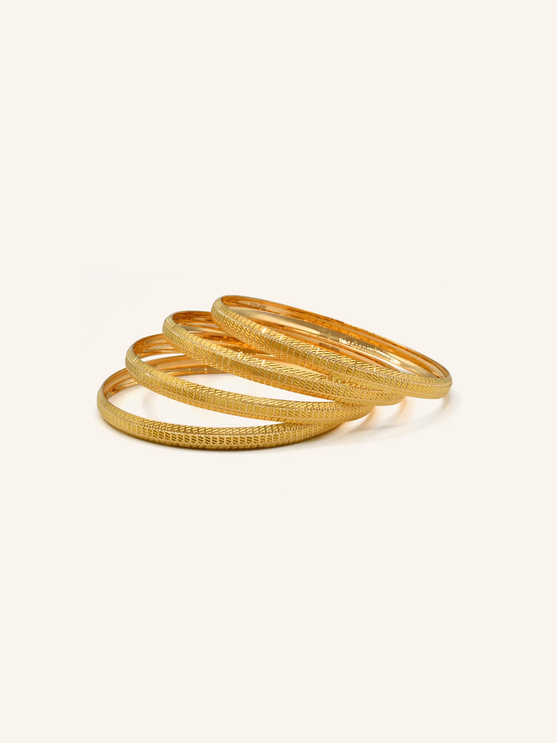 22ct Gold Bangle 4 Piece - Roop Darshan