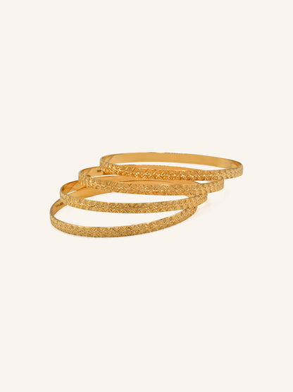 22Ct Gold 4 Piece Bangle - Roop Darshan