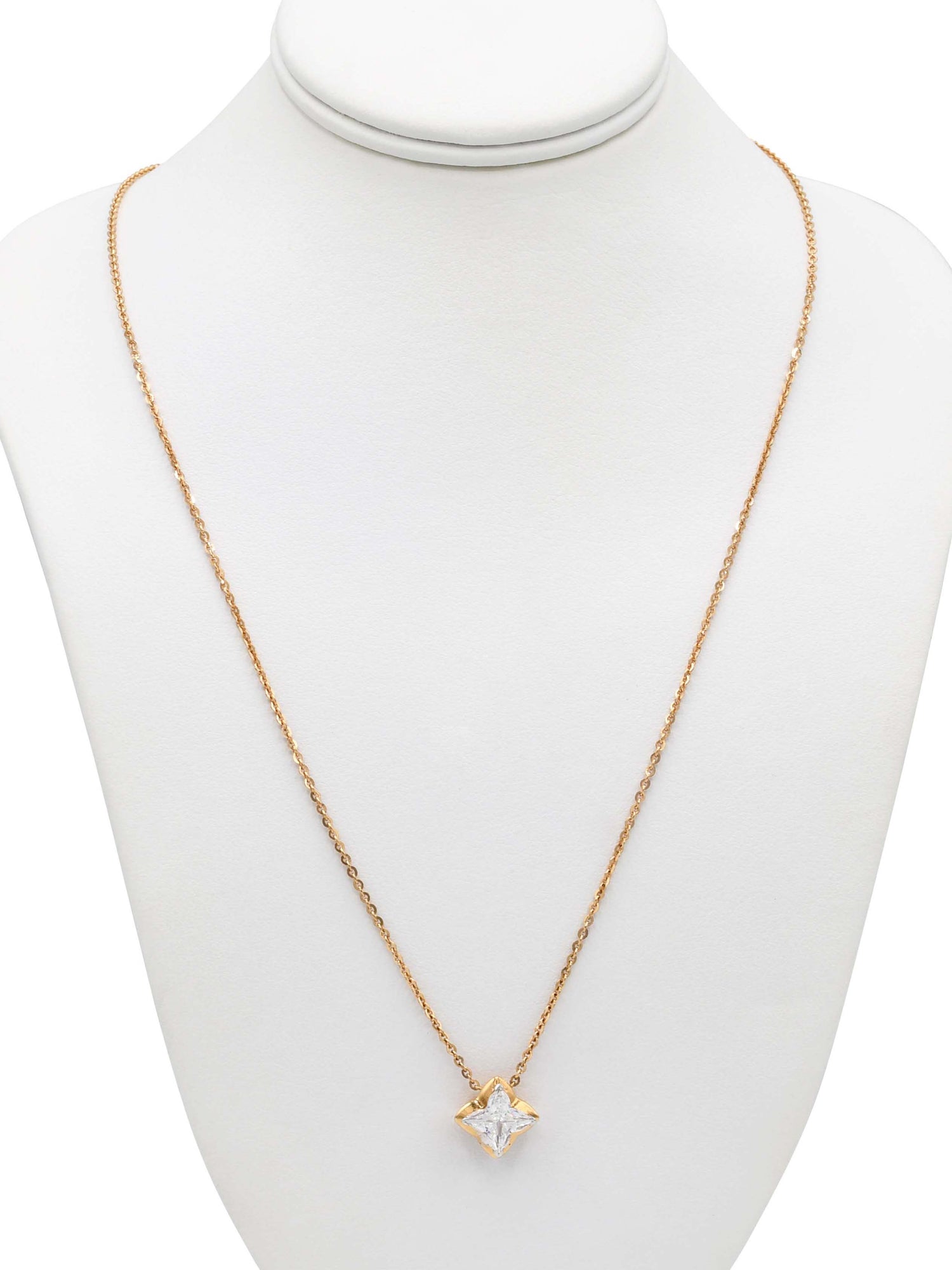 18ct Rose Gold CZ Fancy Chain