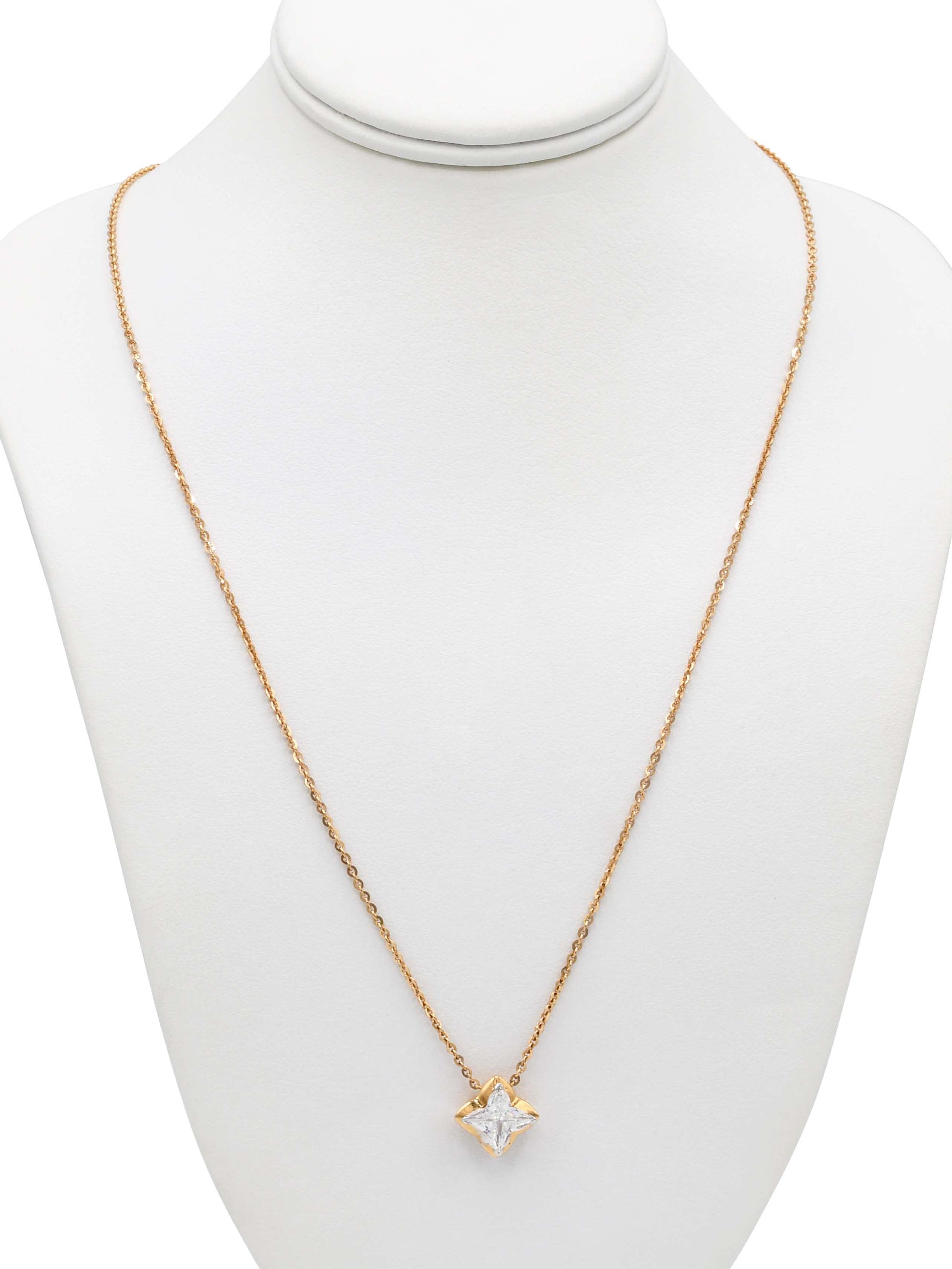 18ct Rose Gold CZ Fancy Chain