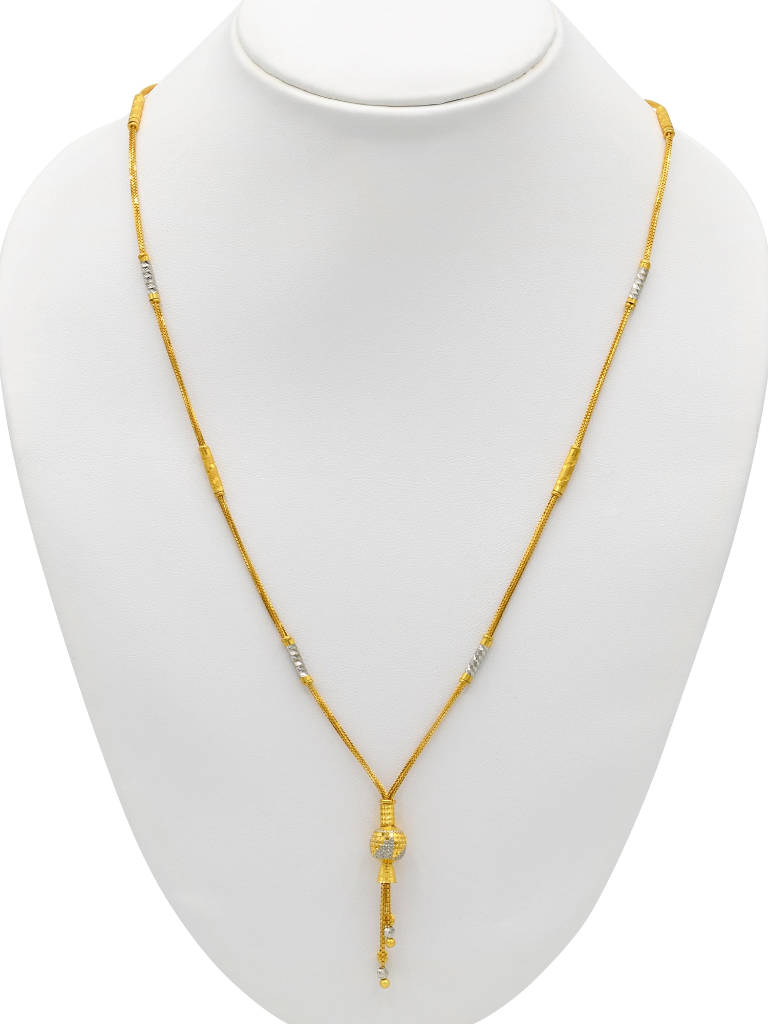 22ct Gold Two Tone Fancy Chain