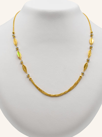 22ct Gold Ball Two Tone Fancy Chain - Roop Darshan