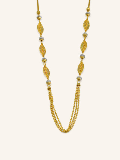 22ct Gold Ball Two Tone Fancy Chain - Roop Darshan