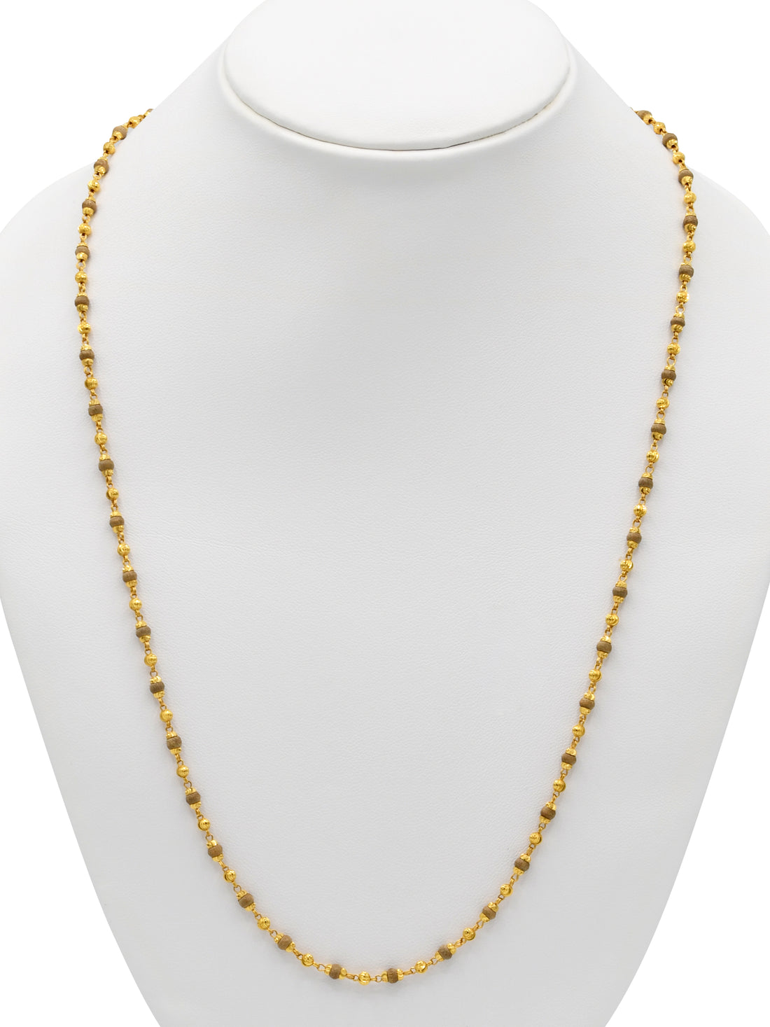 22ct Gold Tulsi Ball Mala Fancy Chain