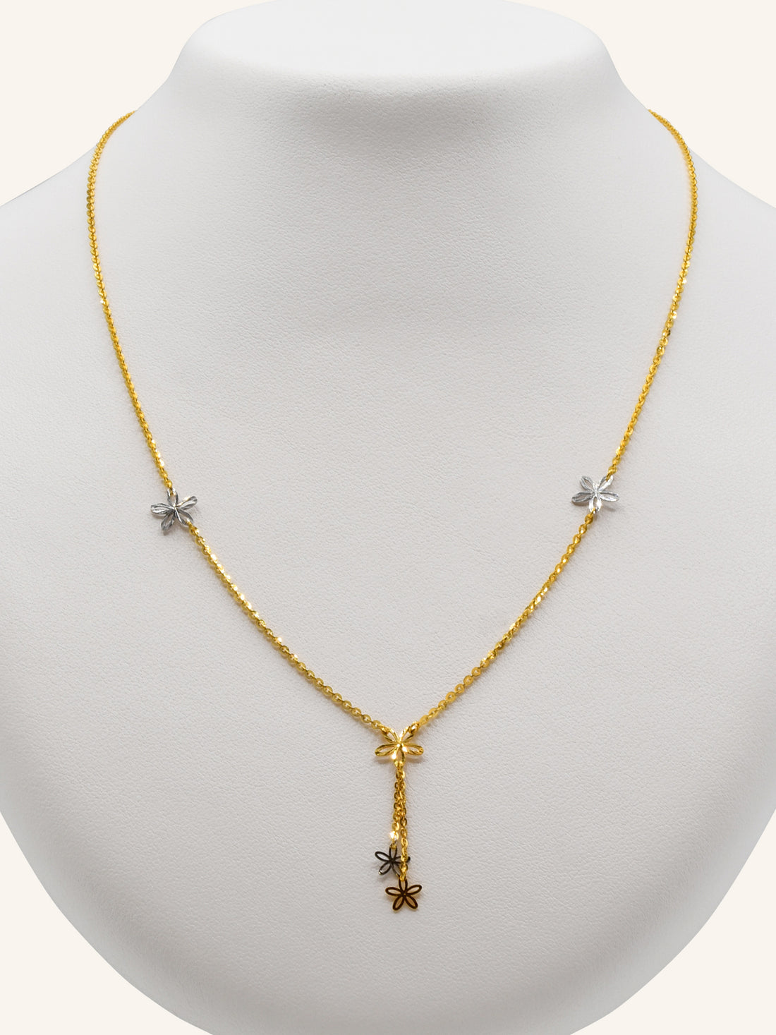 22ct Gold Two Tone Fancy Chain - Roop Darshan