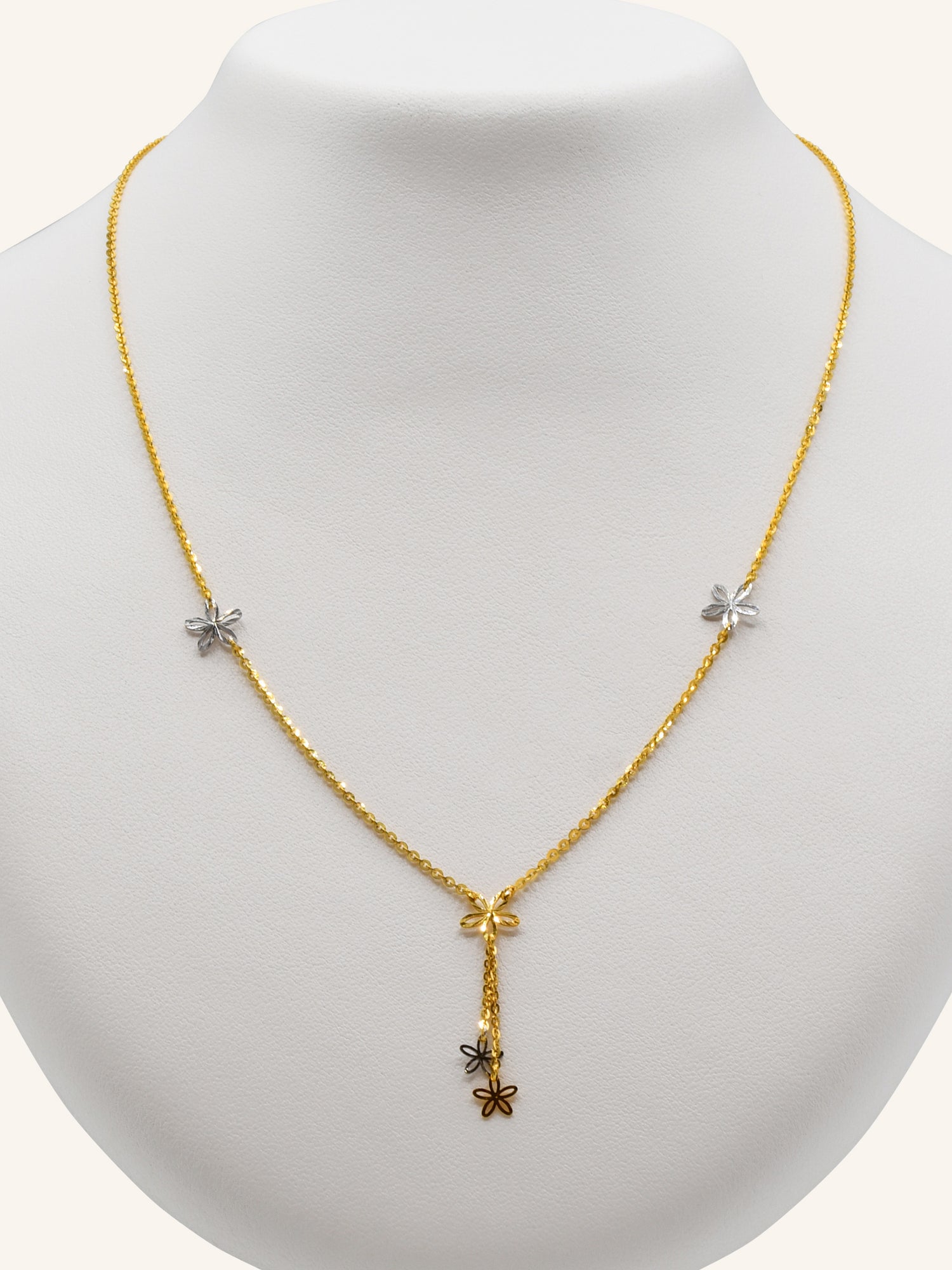 22ct Gold Two Tone Fancy Chain - Roop Darshan