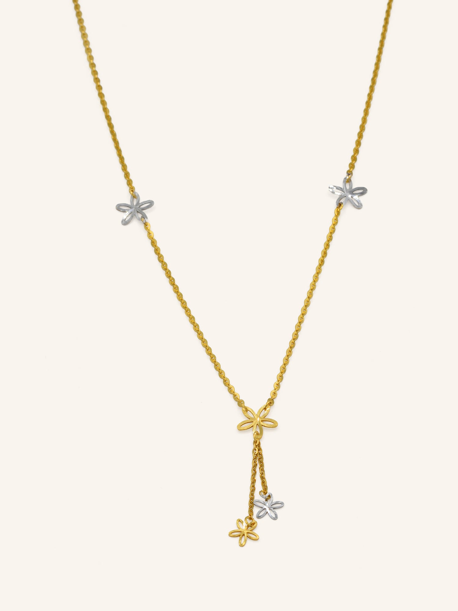 22ct Gold Two Tone Fancy Chain - Roop Darshan