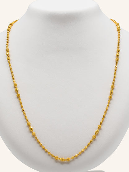 22ct Gold Ball Fancy Chain - Roop Darshan