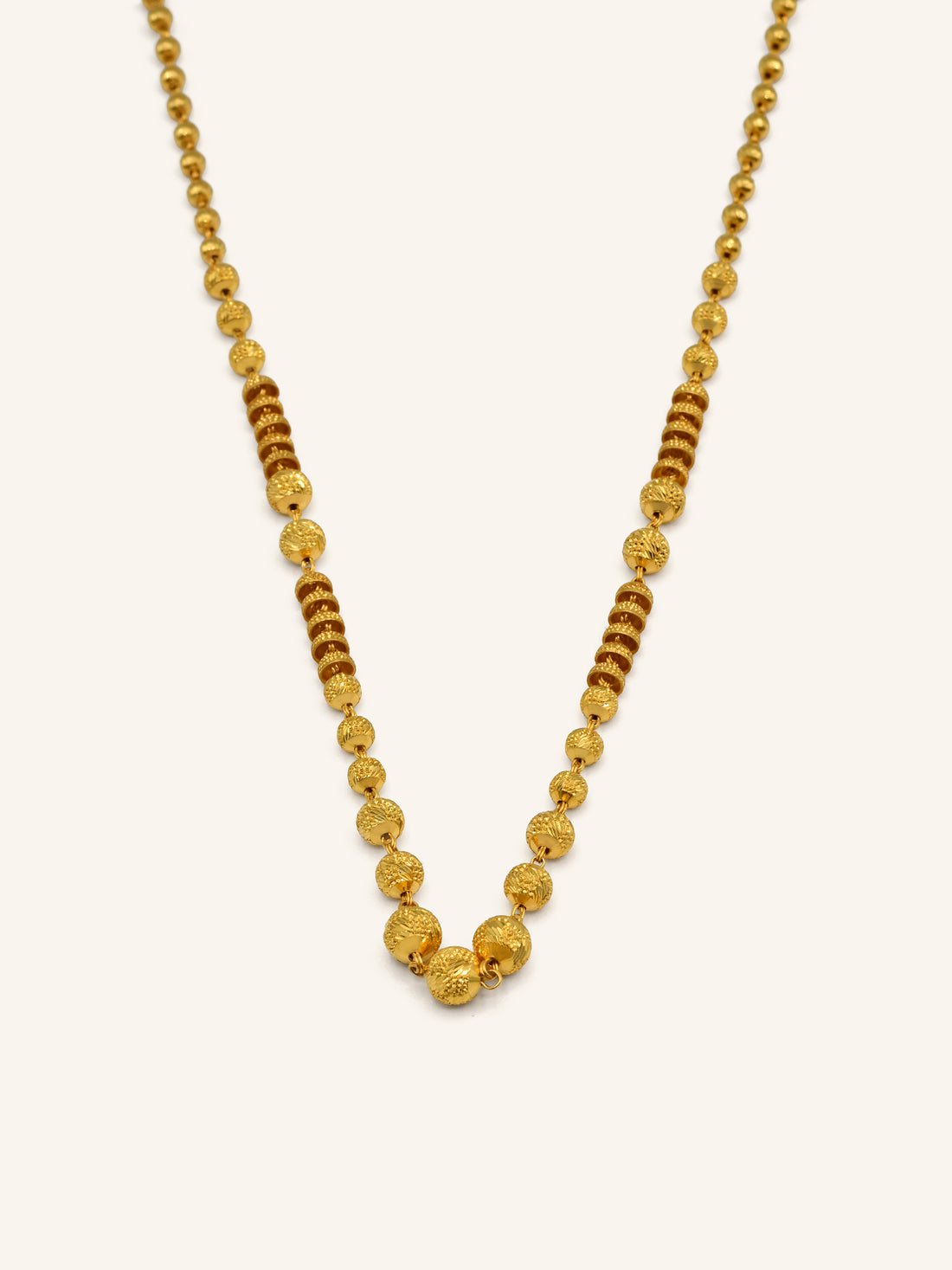 22ct Gold Ball Fancy Chain - Roop Darshan