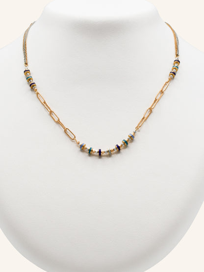 18ct Rose Gold Colored Bead Fancy Chain - Roop Darshan