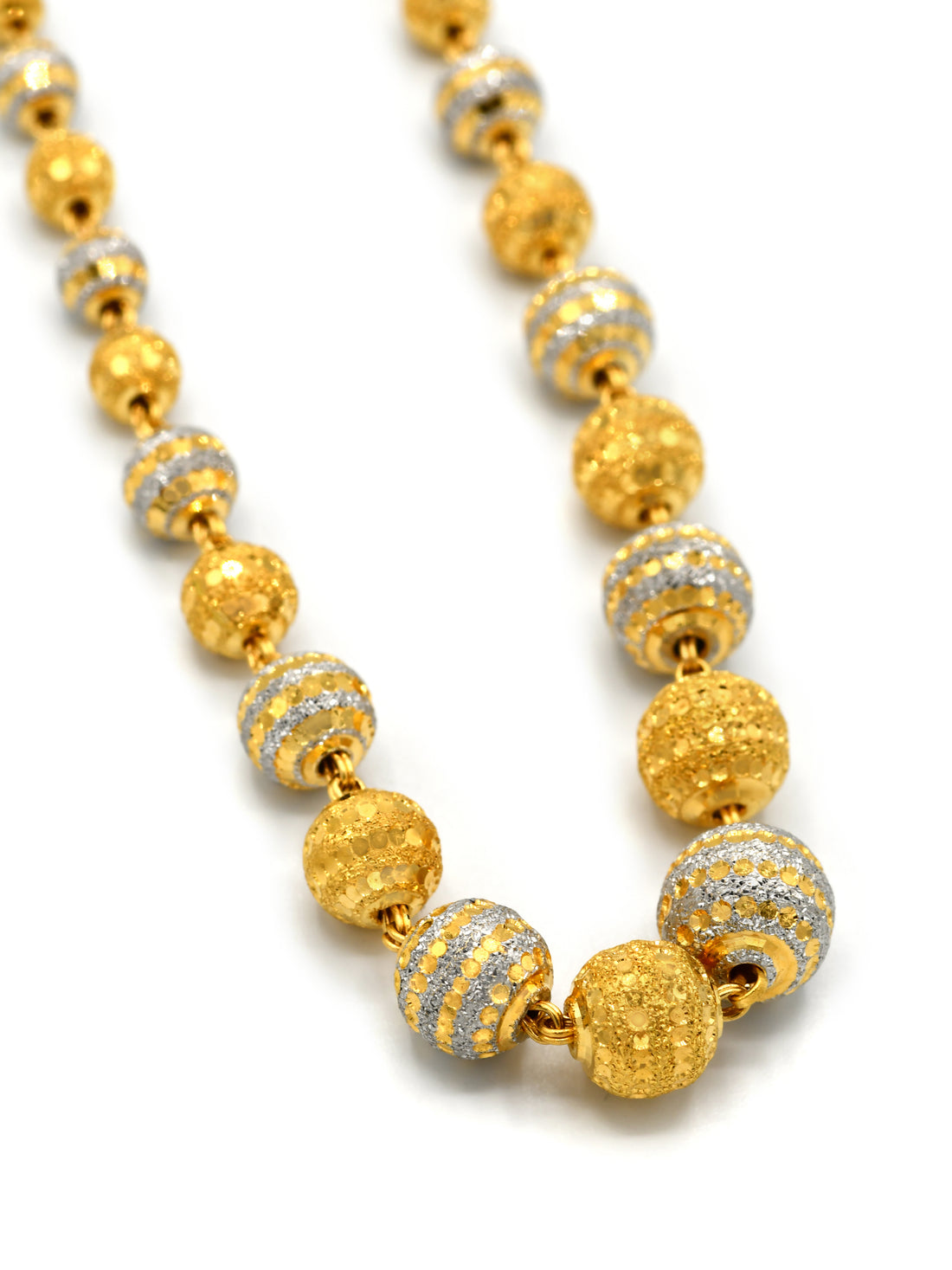 22ct Gold Two Tone Ball Fancy Chain