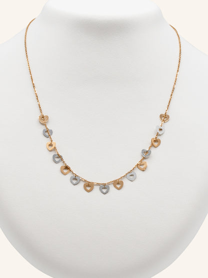 18ct Rose Gold Heart Fancy Chain - Roop Darshan