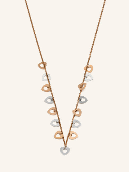 18ct Rose Gold Heart Fancy Chain - Roop Darshan