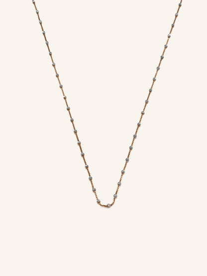 18ct Rose Gold Two Tone Ball Fancy Chain - Roop Darshan