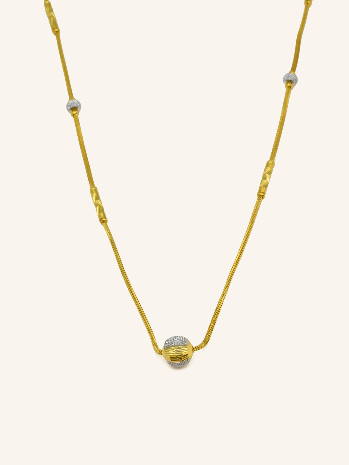 22ct Gold Ball Fancy Chain – Roop Darshan