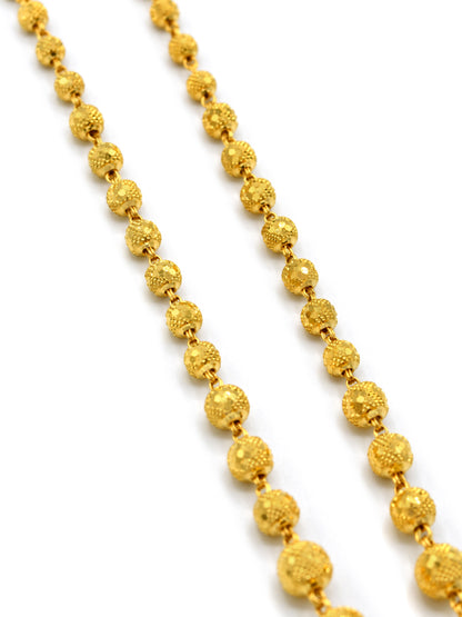 22ct Gold Ball Fancy Chain