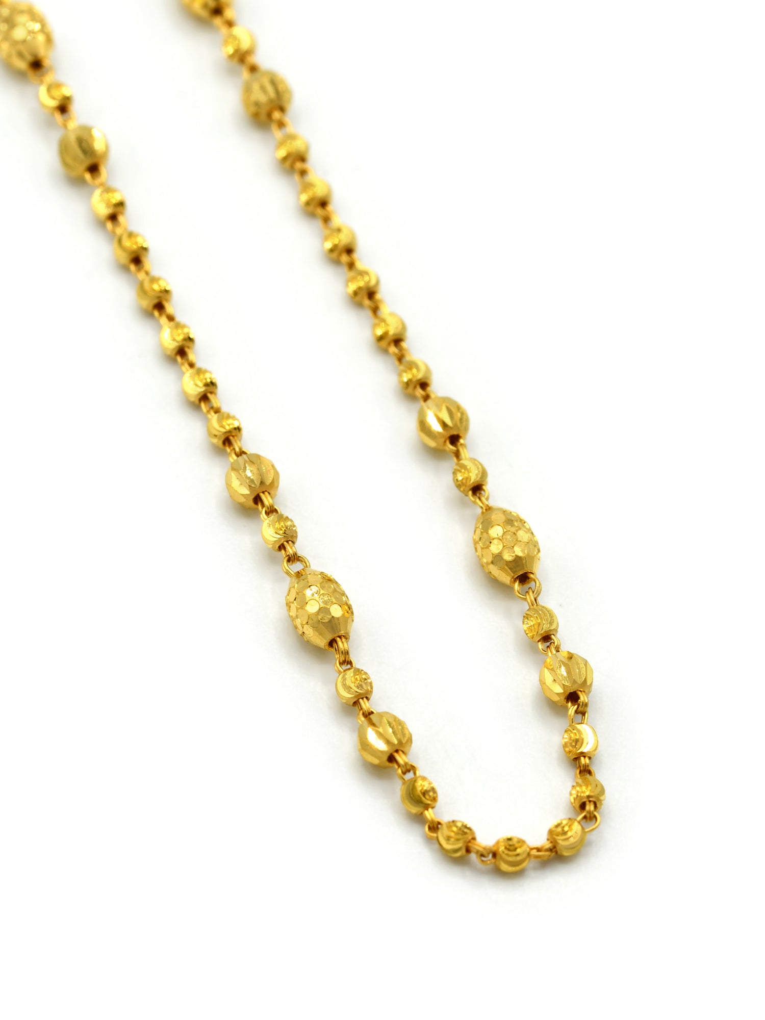 22ct Gold Ball Fancy Chain – Roop Darshan