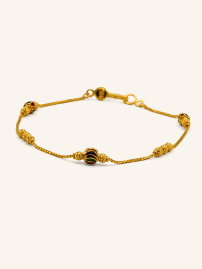 22ct Gold Minakari Bracelet - Roop Darshan