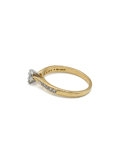 18ct Gold Diamond Ladies Ring