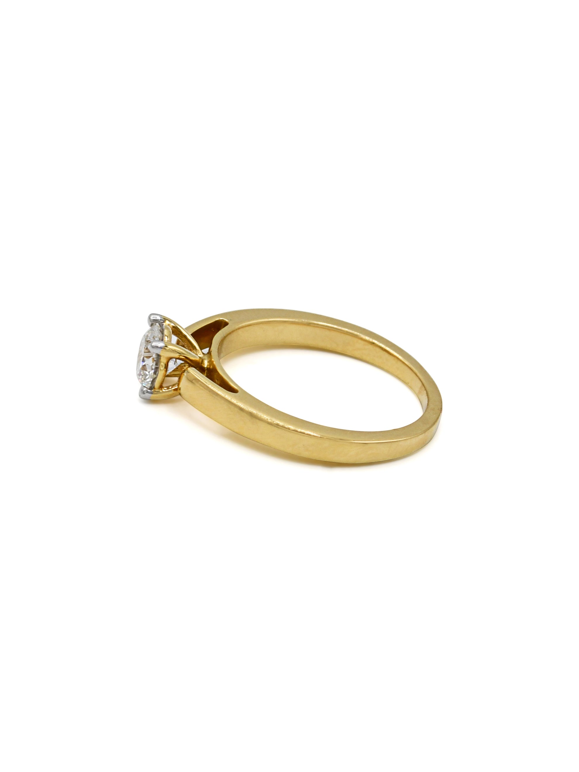 18ct Gold Diamond Ladies Ring 0.50ct 1 Dia - Roop Darshan