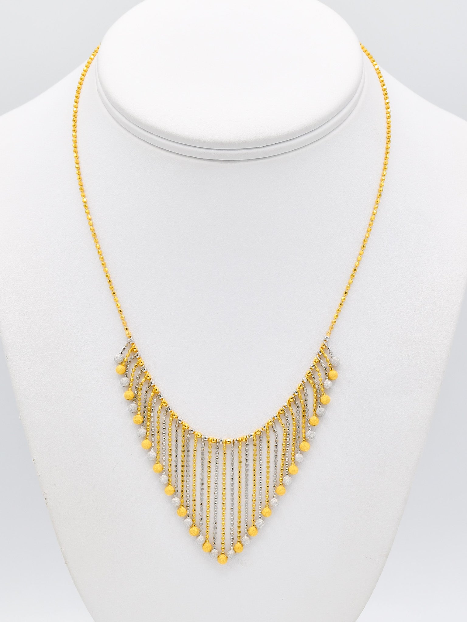 Gold double deals necklace set