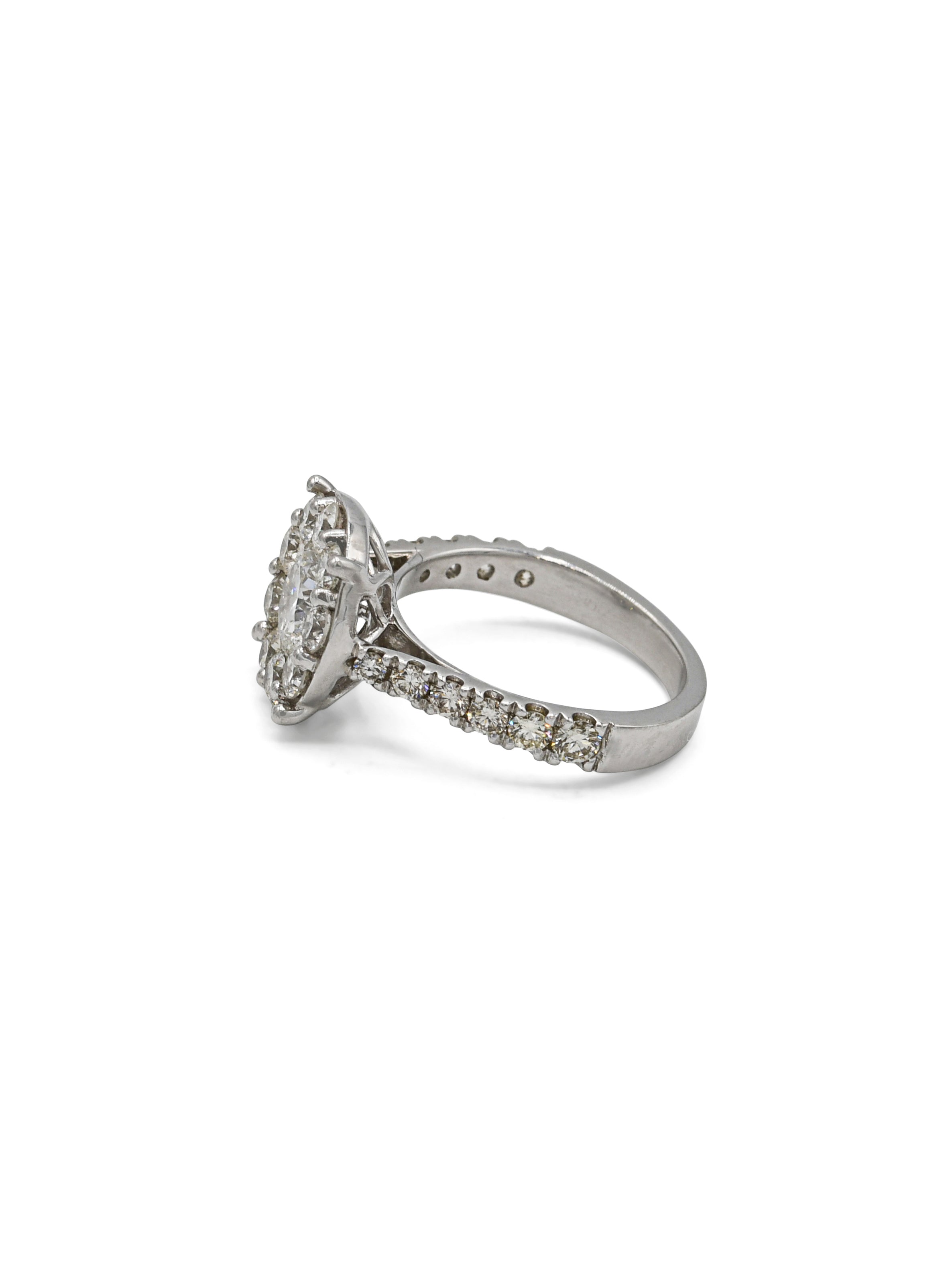 950 Platinum Diamond Ring 22 Dia 2.37ct - Roop Darshan