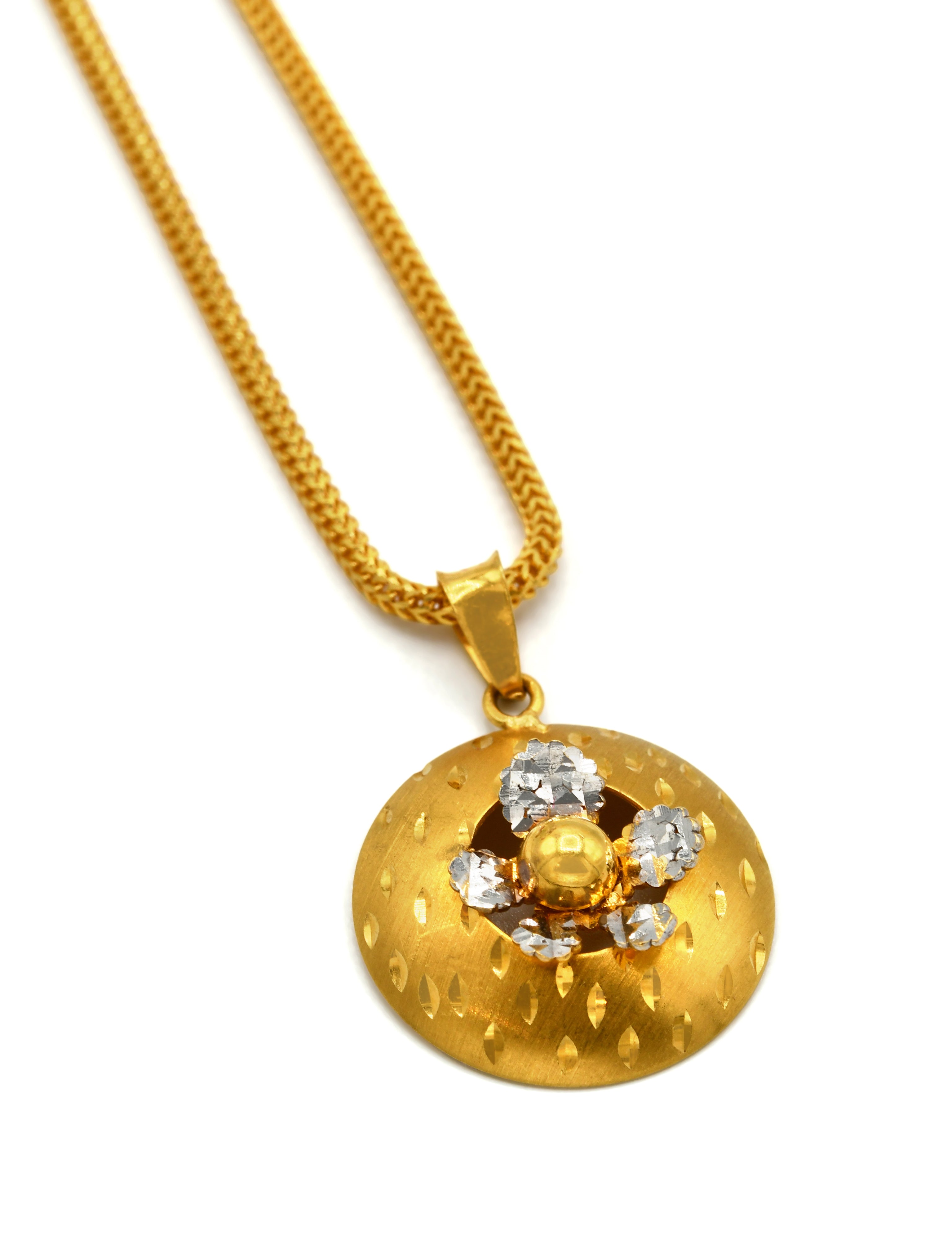 22ct Gold Two Tone Pendant - Roop Darshan