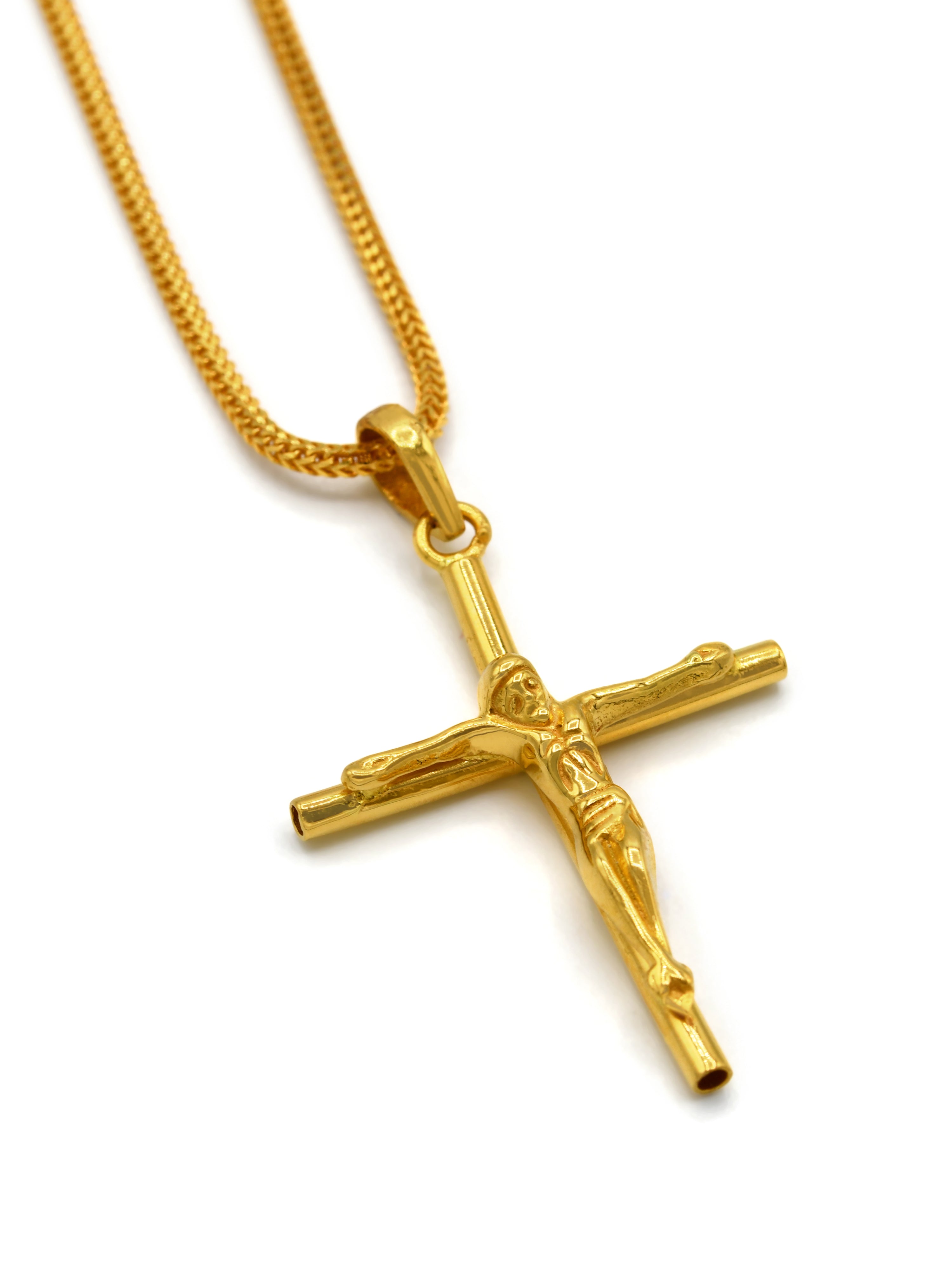 22ct Gold Crucifix Cross Pendant - Roop Darshan