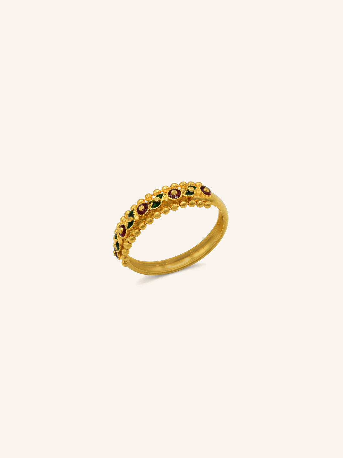 22ct Gold Minakari Ladies Ring 2.15 GMS - Roop Darshan
