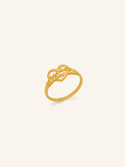 22ct Gold Heart Ladies Ring 2.03 GMS - Roop Darshan