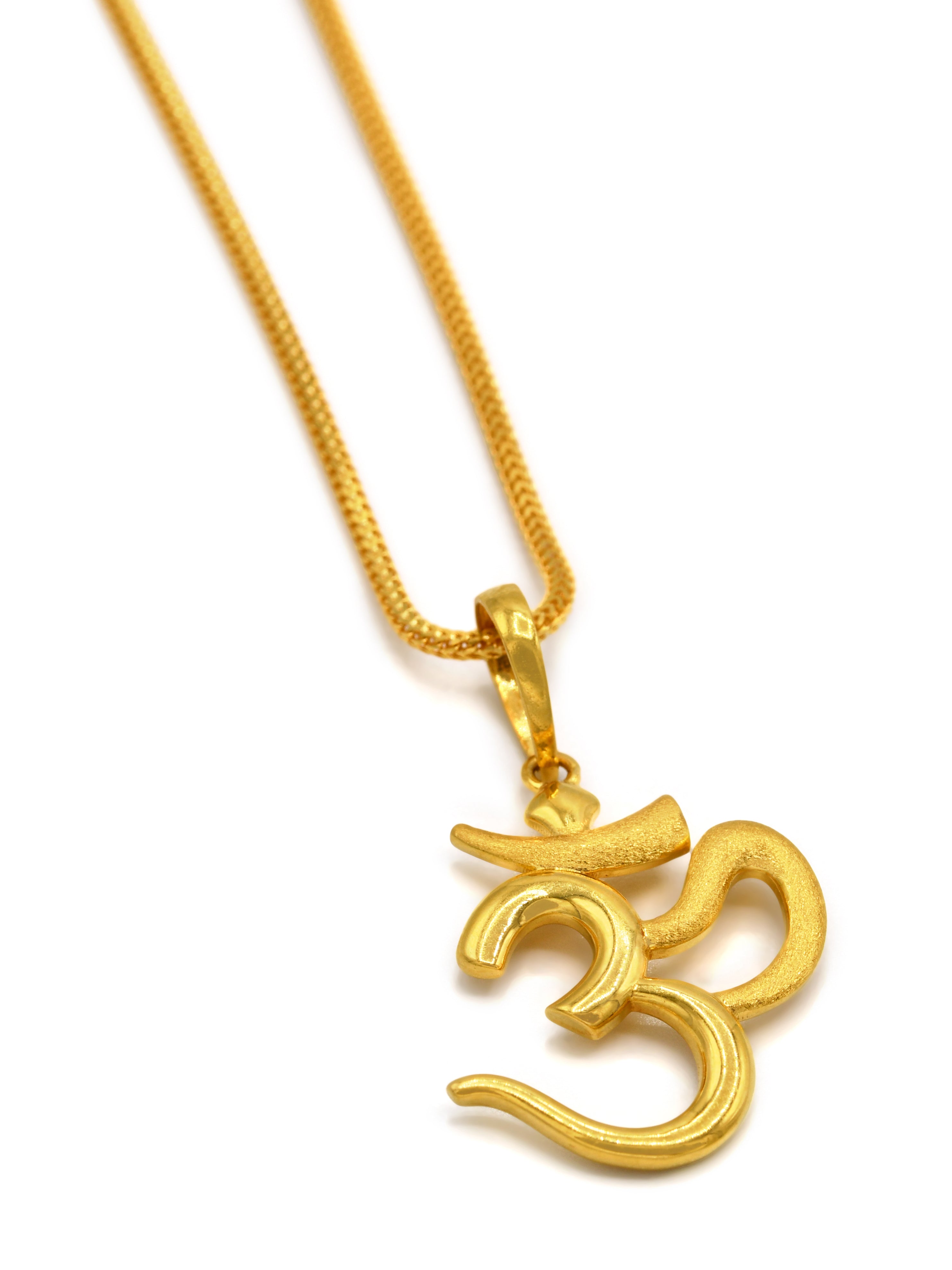 22ct Gold Om Pendant - Roop Darshan