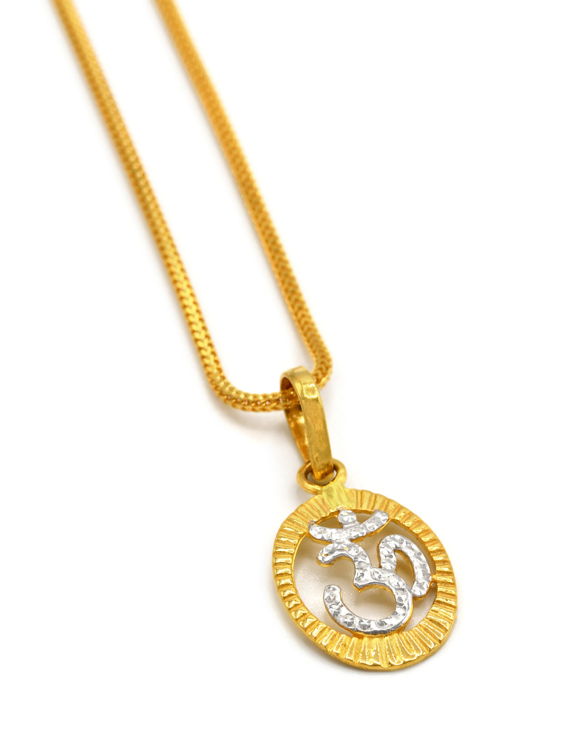 22ct Gold Two Tone Om Pendant