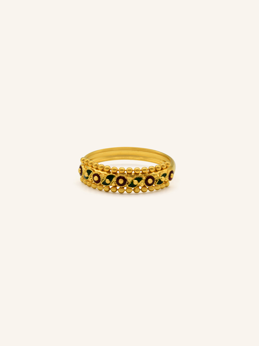22ct Gold Minakari Ladies Ring 2.15 GMS - Roop Darshan