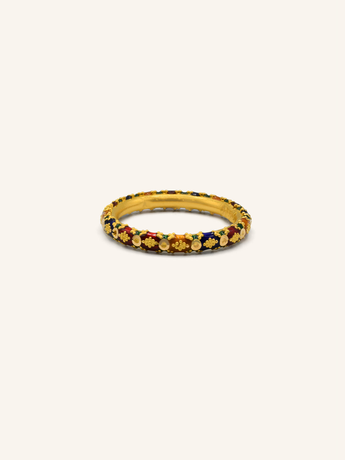 22ct Gold Minakari Band Ring 3.18 GMS - Roop Darshan