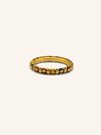 22ct Gold Minakari Band Ring 3.18 GMS - Roop Darshan