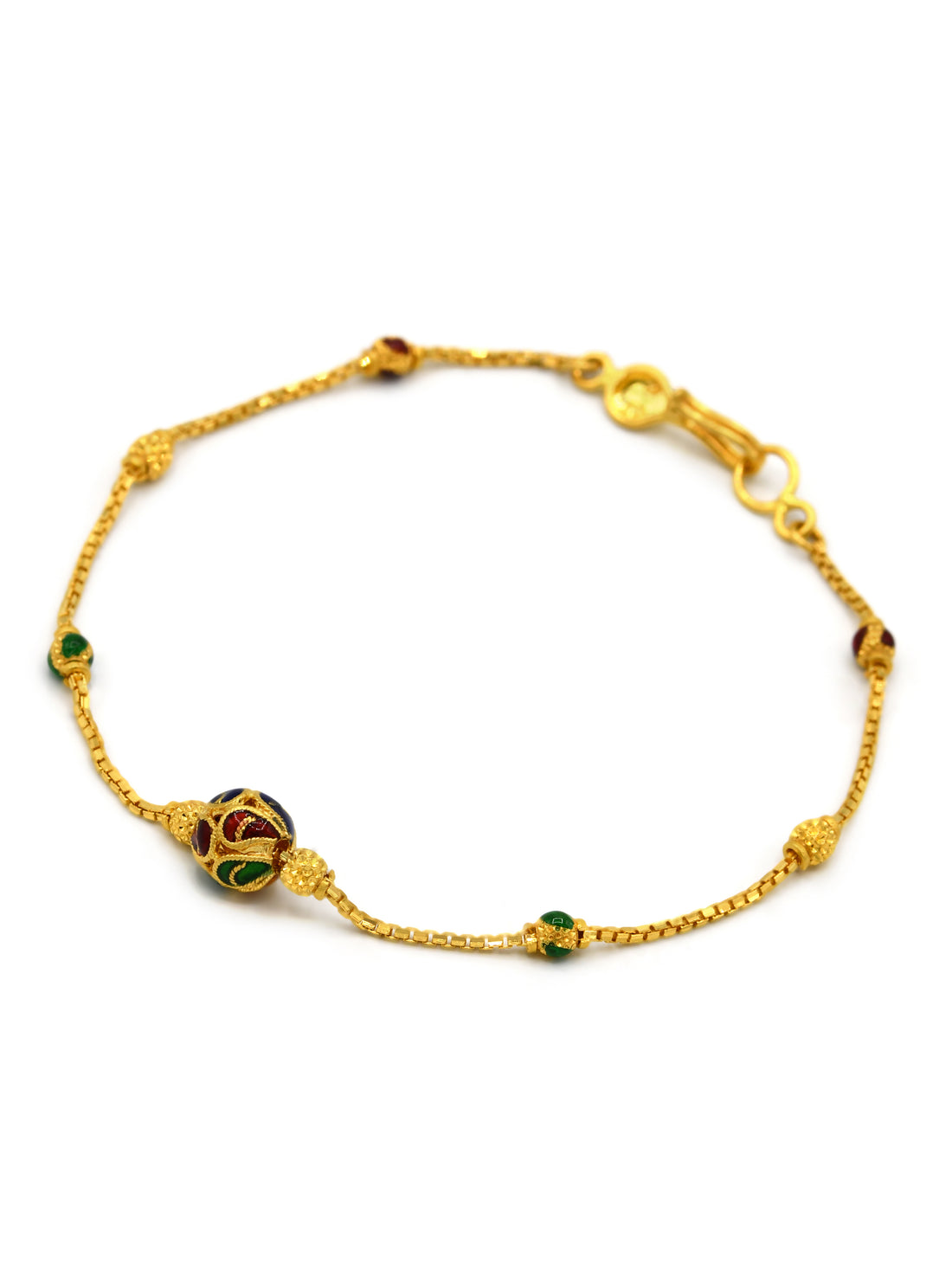 22ct Gold Minakari Ball Ladies Bracelet