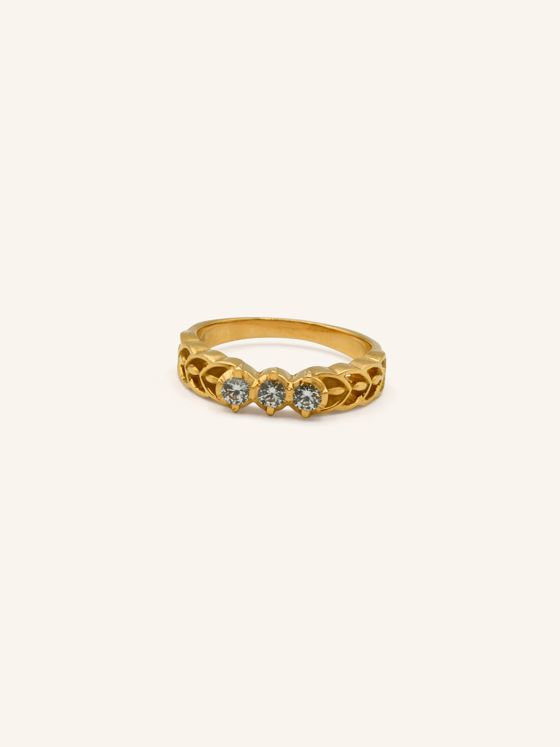22ct Gold CZ Band Ring 5.08 GMS - Roop Darshan