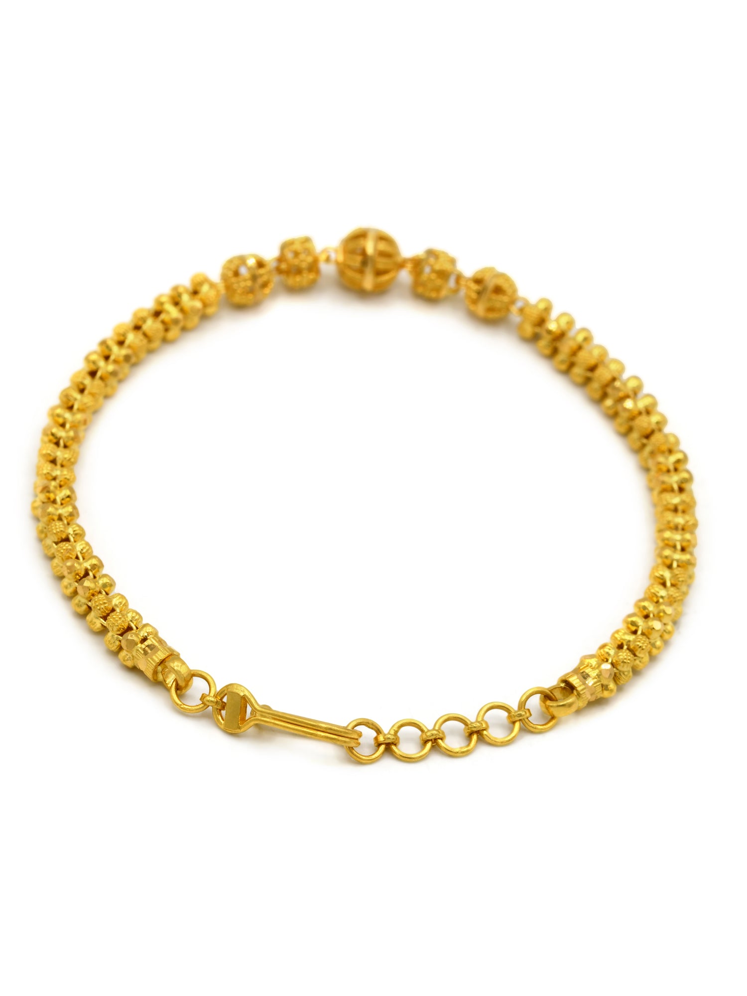 22ct Gold Ball Ladies Bracelet - Roop Darshan