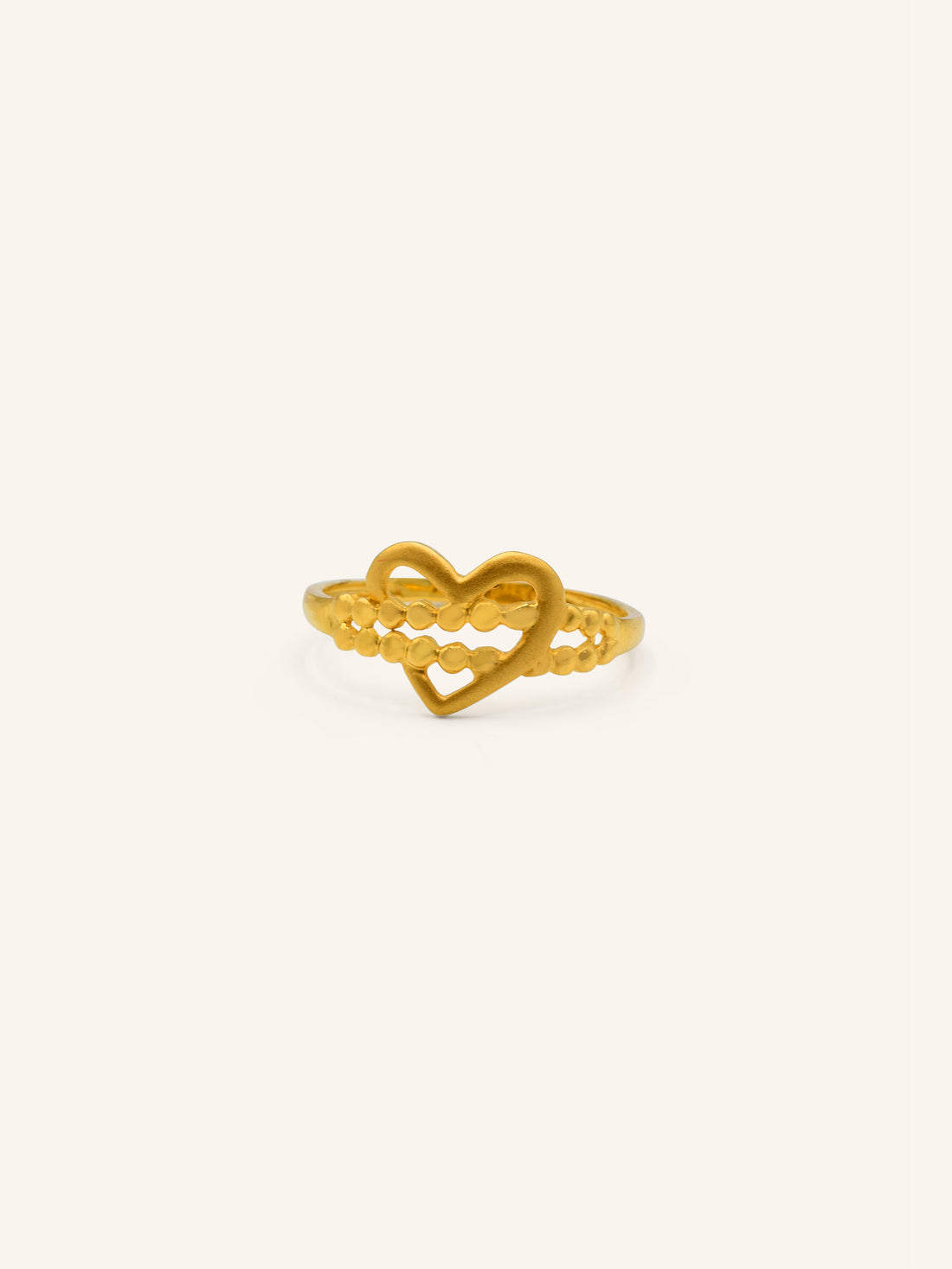 22ct Gold Heart Ladies Ring 2.03 GMS - Roop Darshan