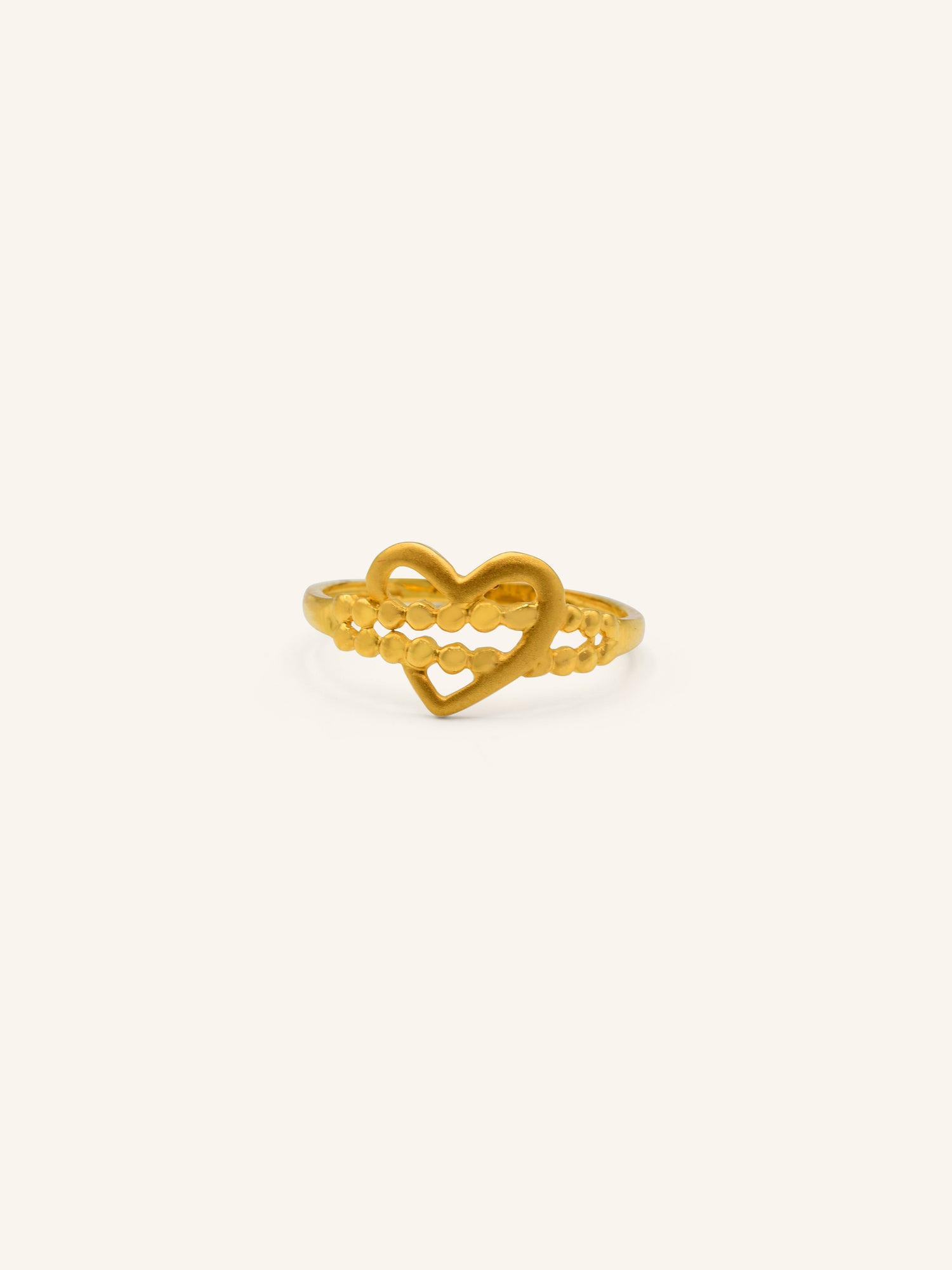 22ct Gold Heart Ladies Ring 2.03 GMS - Roop Darshan