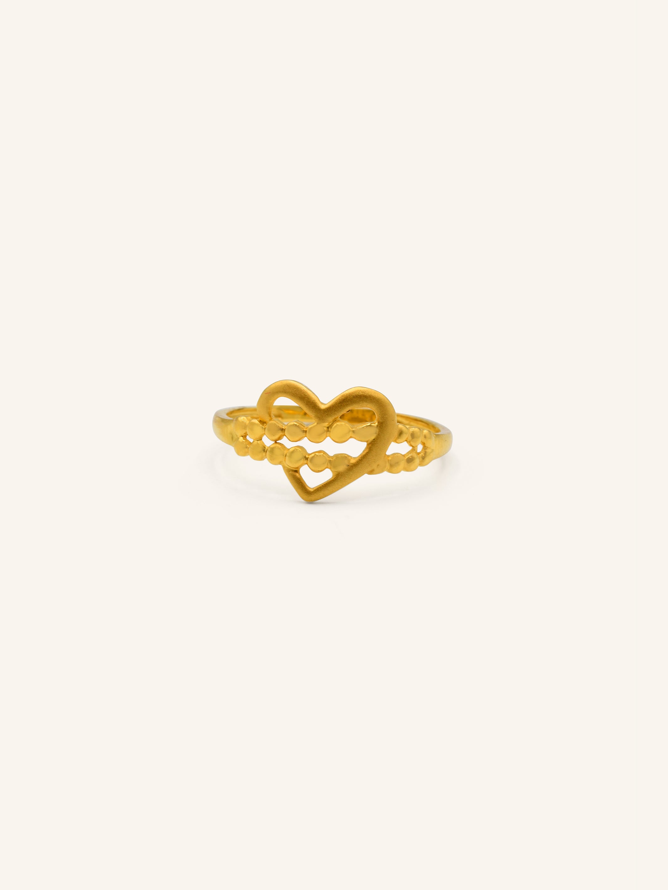 22ct Gold Heart Ladies Ring 2.03 GMS - Roop Darshan