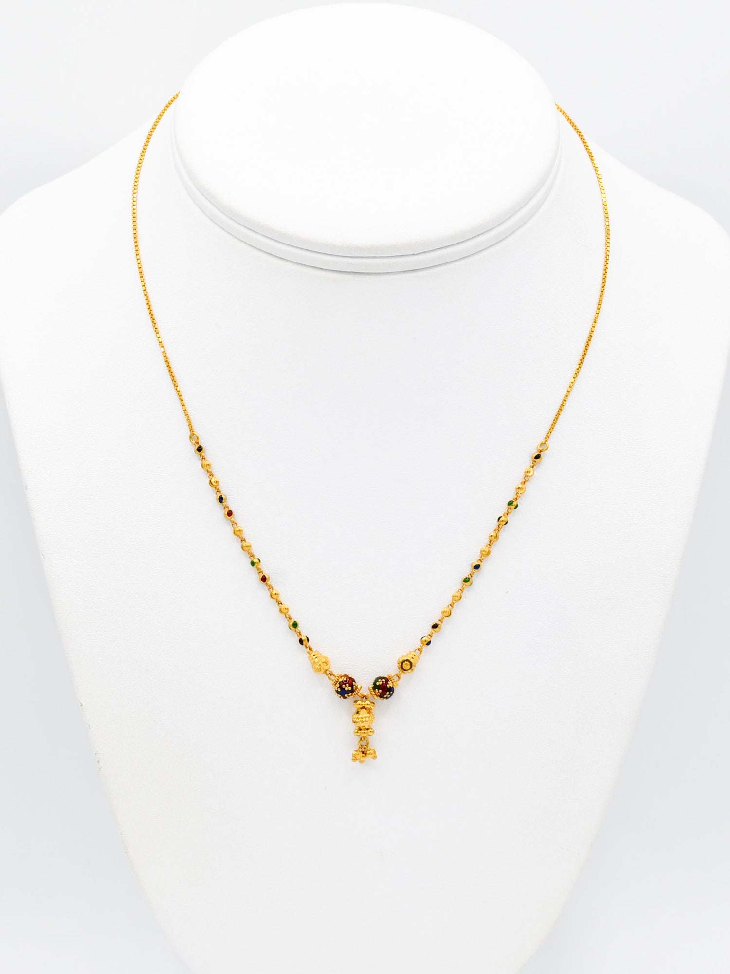 22ct Gold Mina Ball Fancy Chain – Roop Darshan