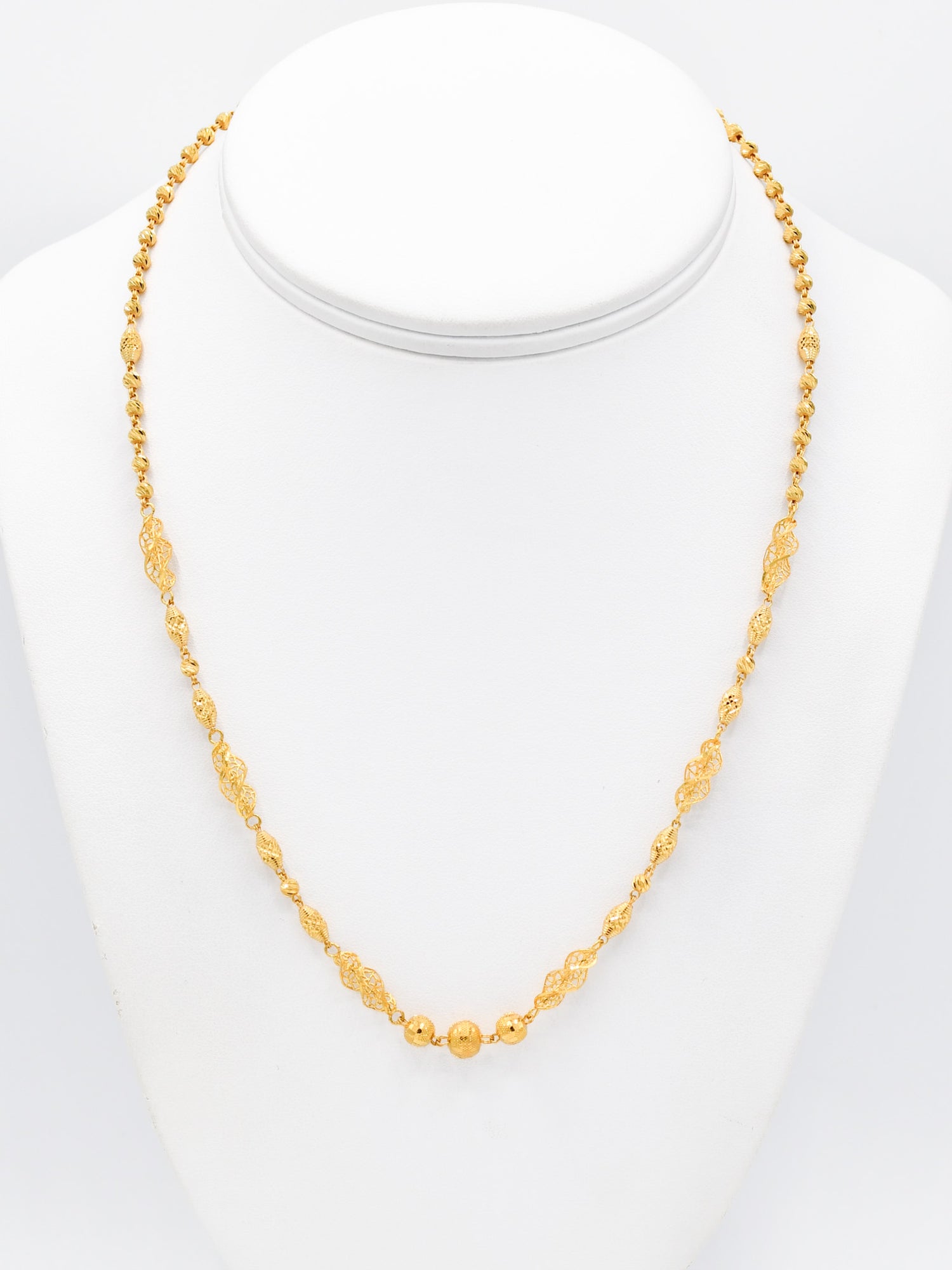 22ct Gold Ball Fancy Chain – Roop Darshan