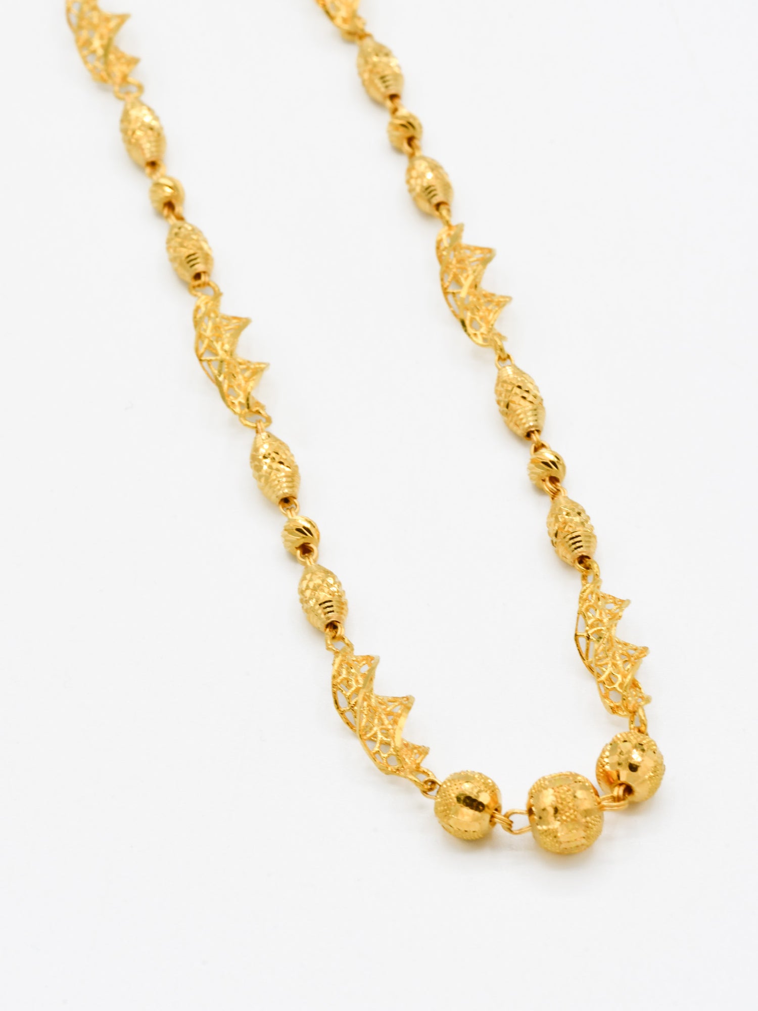 22ct Gold Ball Fancy Chain – Roop Darshan