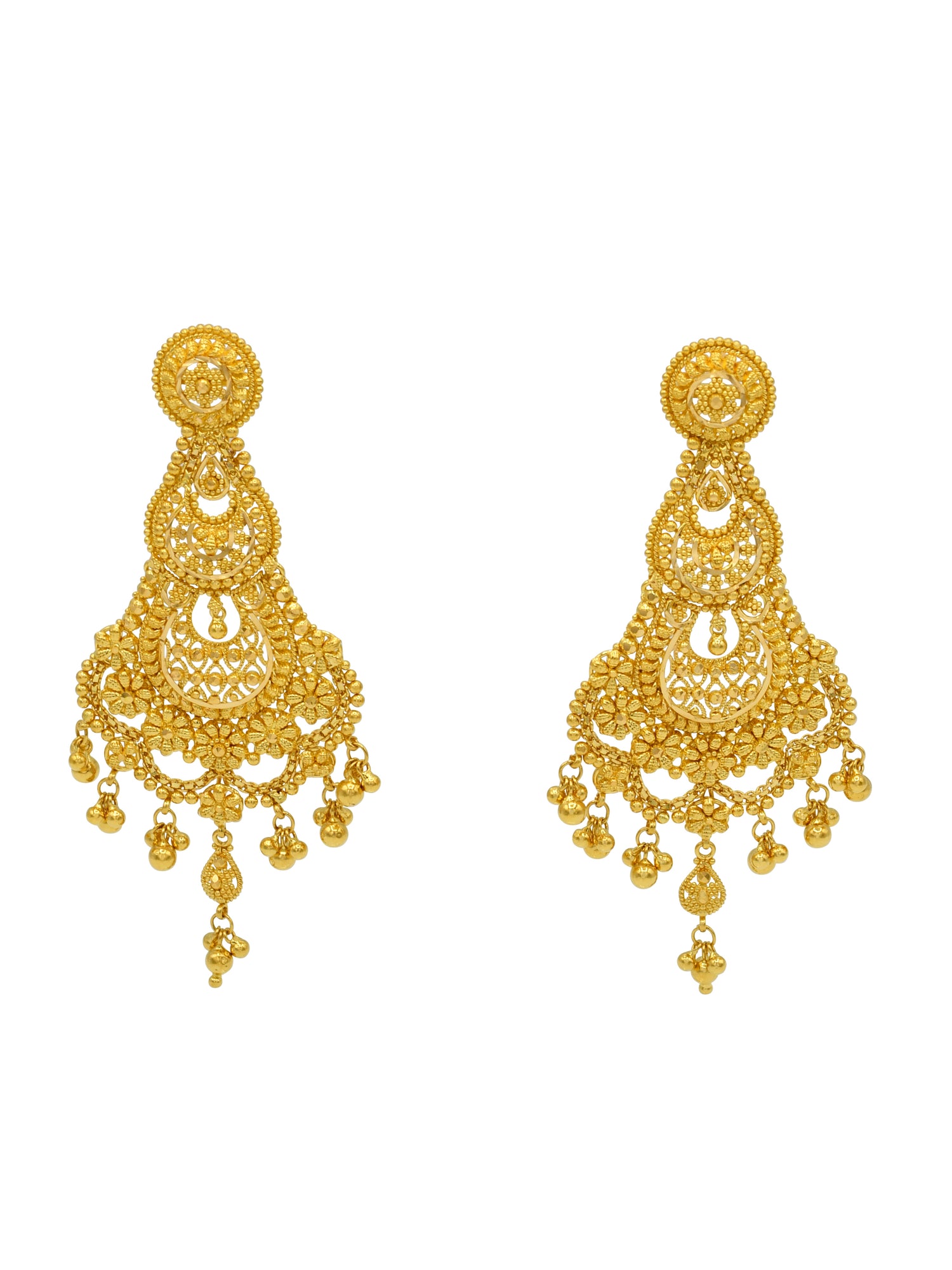 22ct Gold Long Necklace Set - Roop Darshan