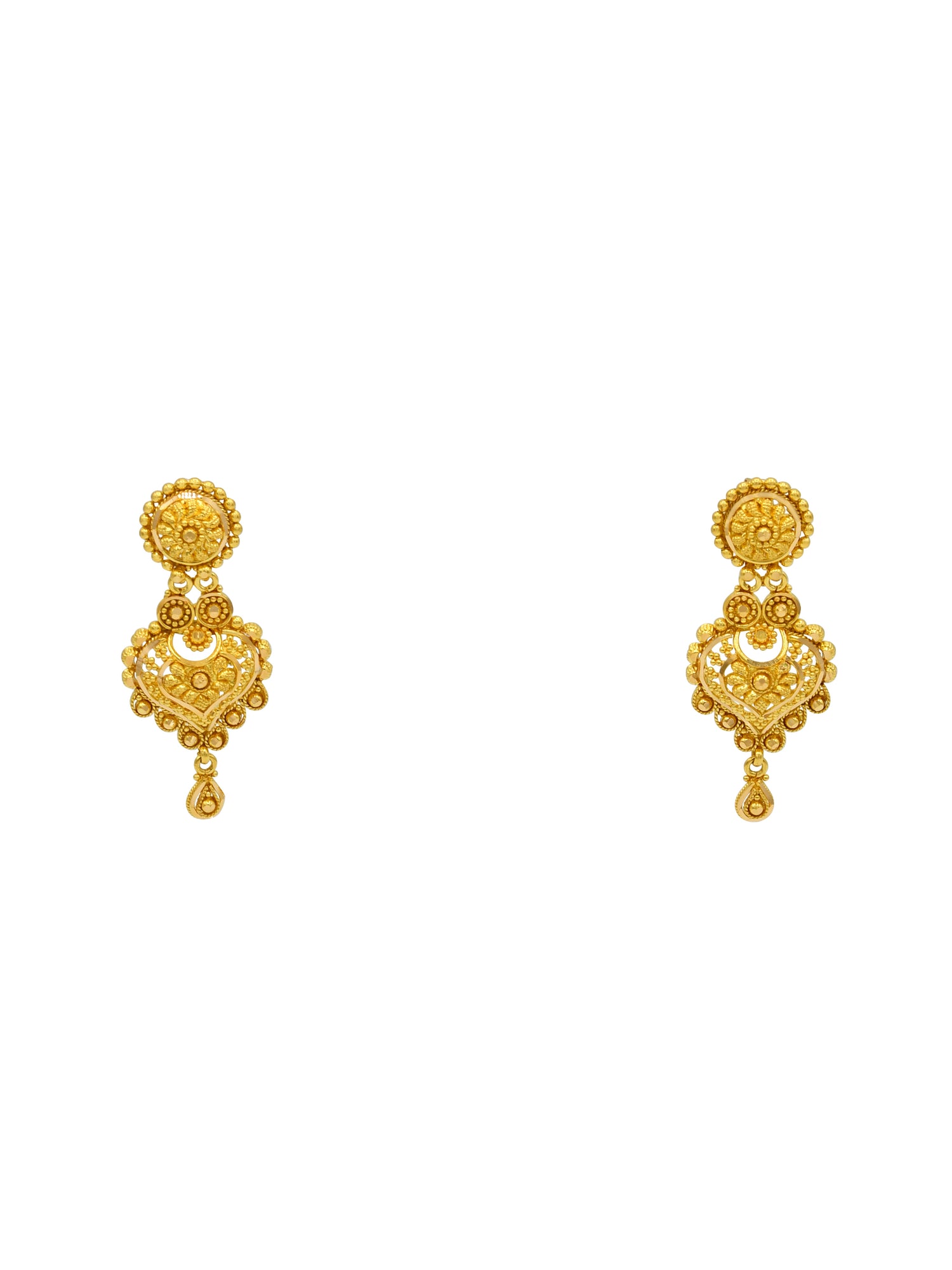 22ct Gold Long Necklace Set - Roop Darshan