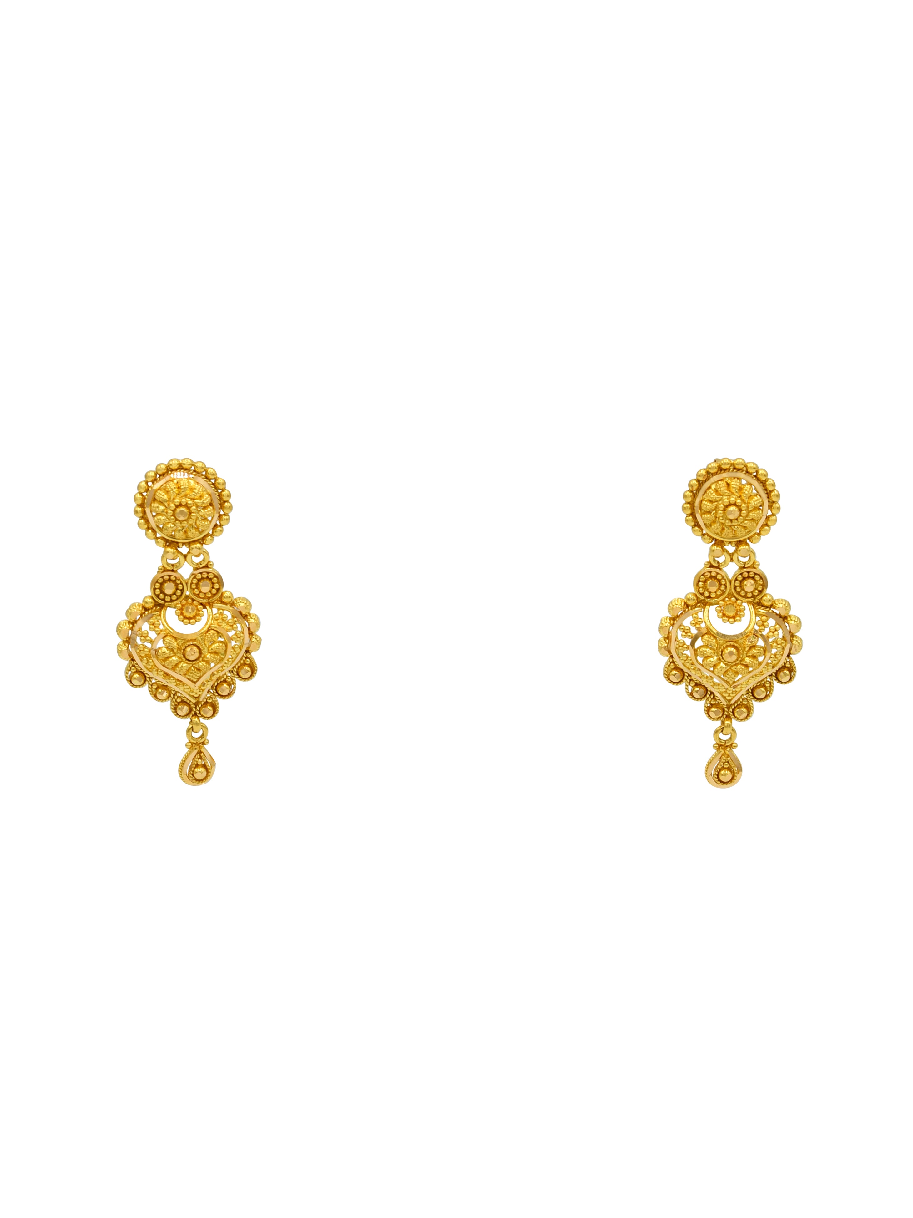 22ct Gold Long Necklace Set - Roop Darshan