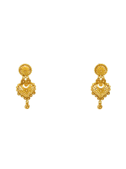 22ct Gold Long Necklace Set - Roop Darshan