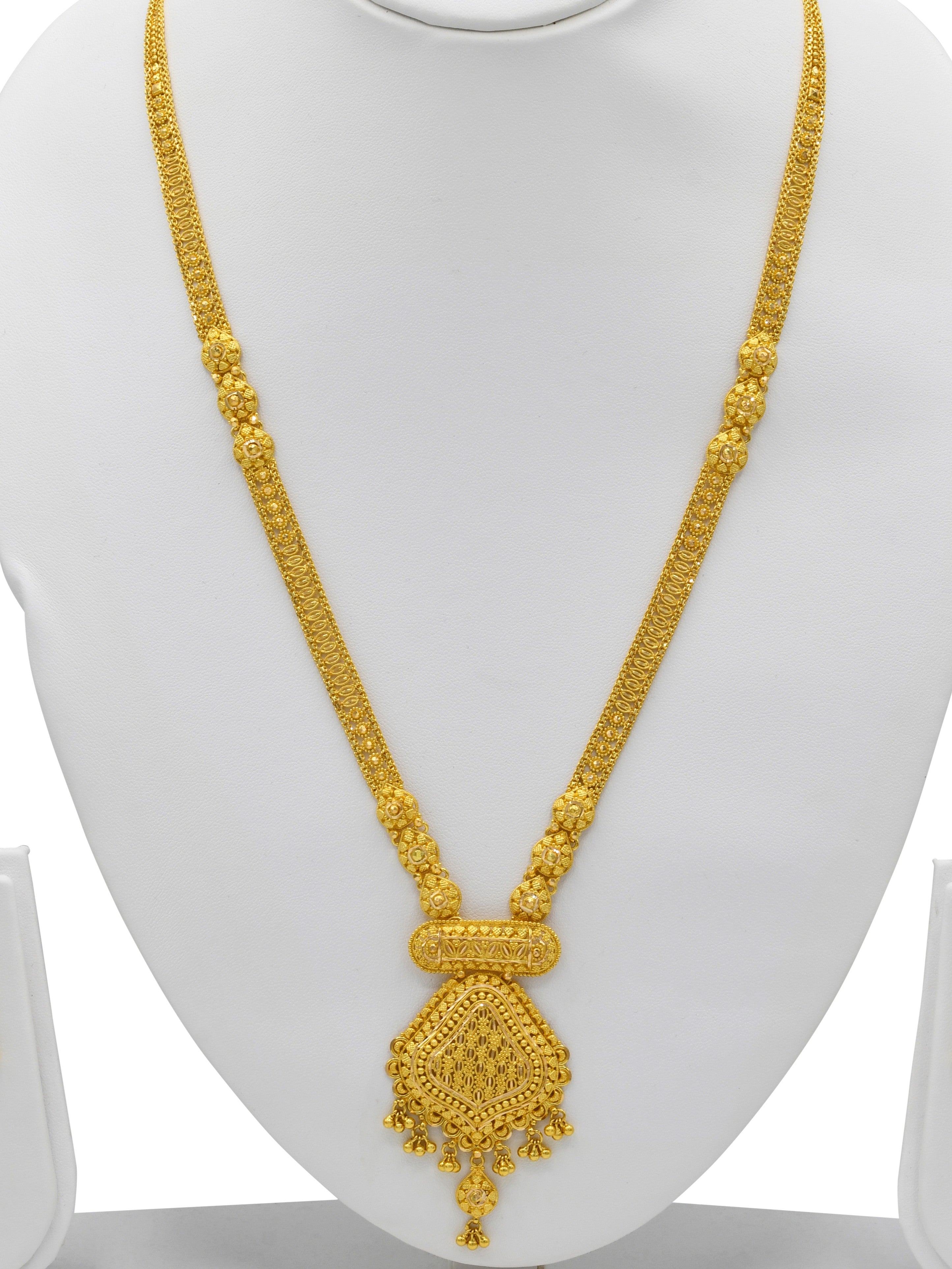 22ct Gold Necklace Set - Roop Darshan