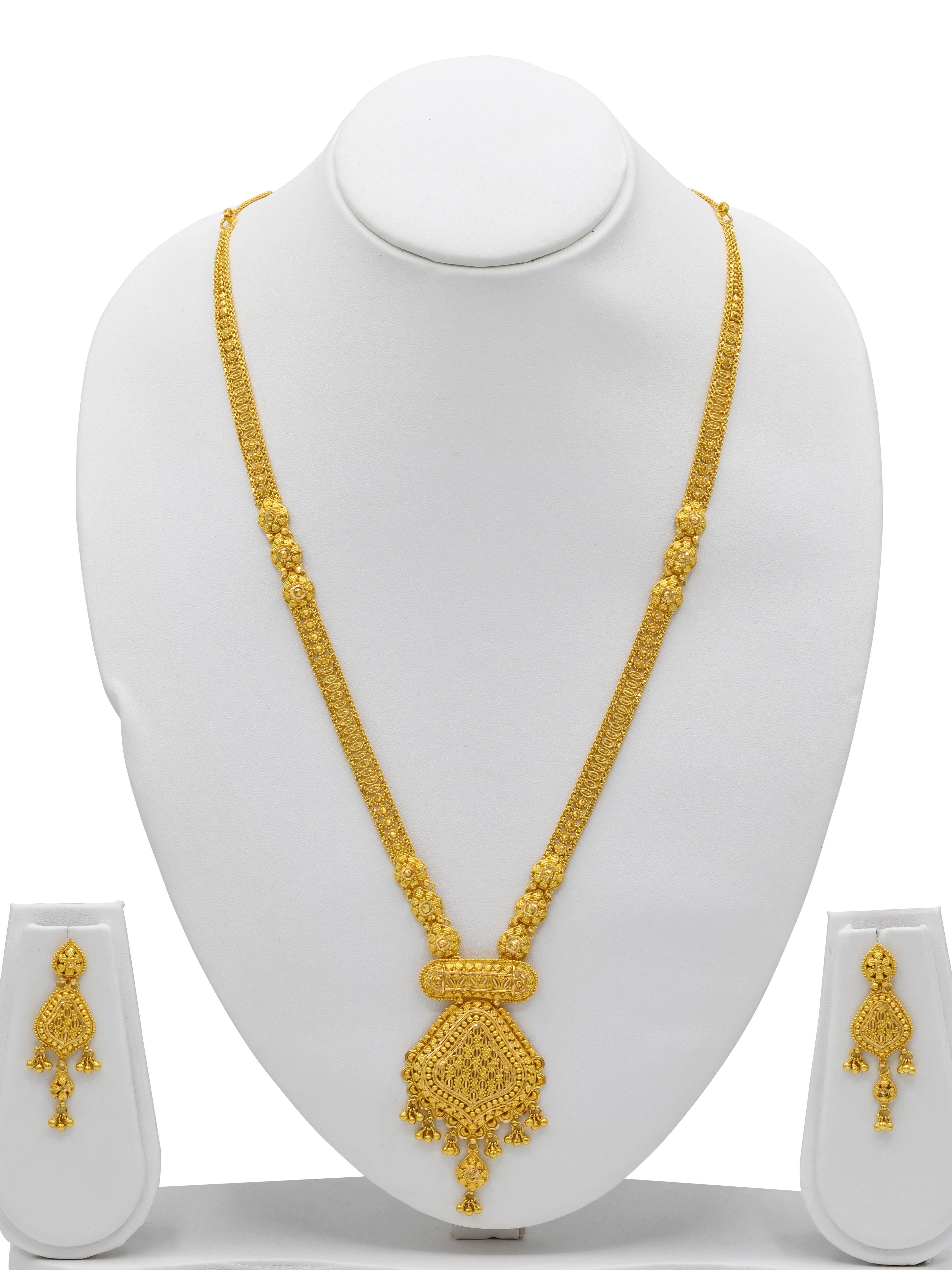 22ct Gold Necklace Set - Roop Darshan